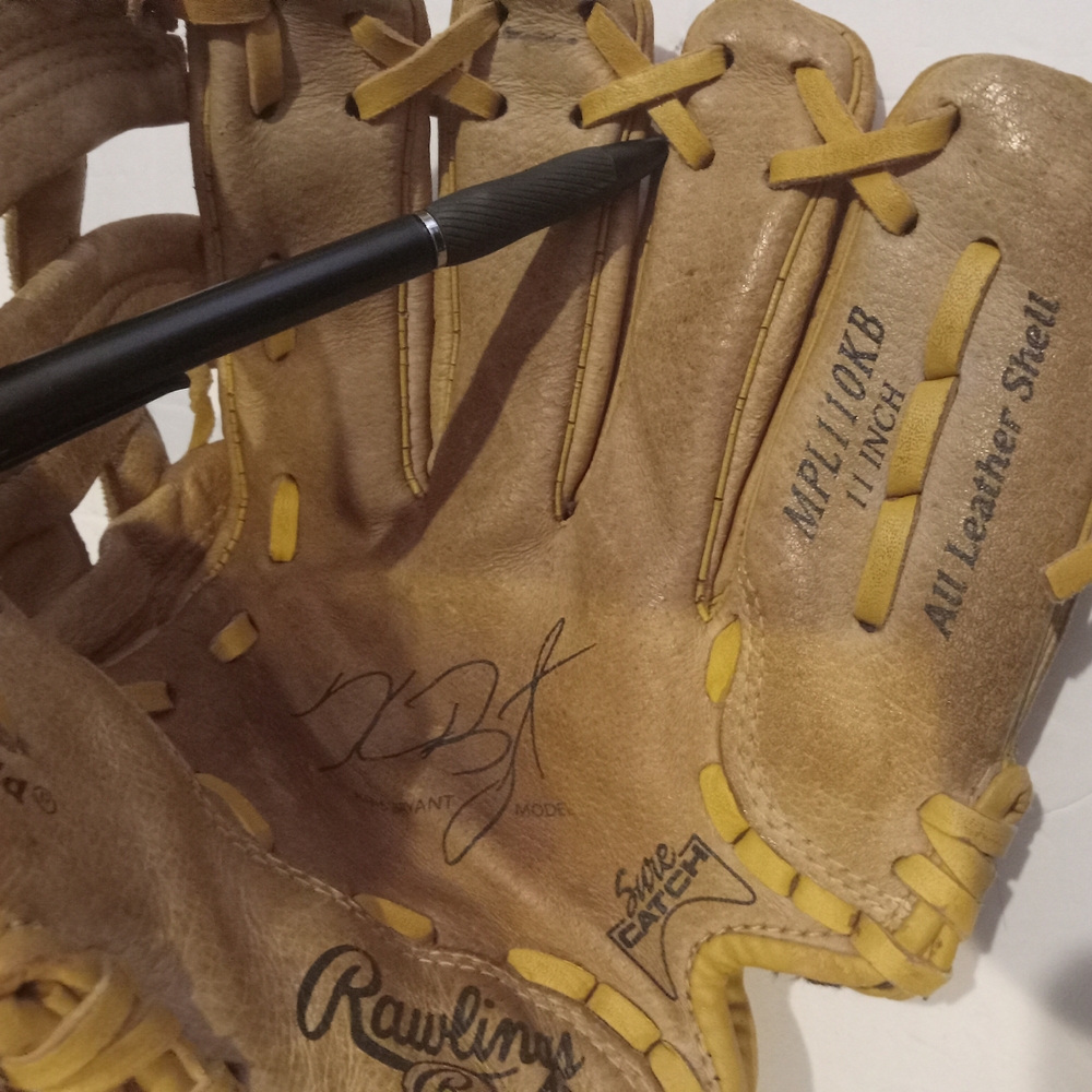 Rawlings MPL110KB Kris Bryant RHT Tan Baseball Glove with Yellow Laces